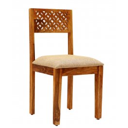 Stuhl Mira mit gepolsterter Sitzfläche aus indischem Sheesham-Massivholz