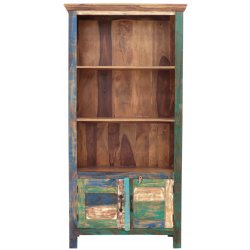 Bücherregal Retro 90x180x35 aus recyceltem indischen Mango-Massivholz